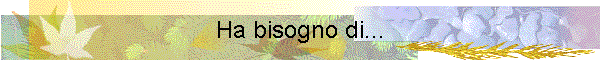 Ha bisogno di...